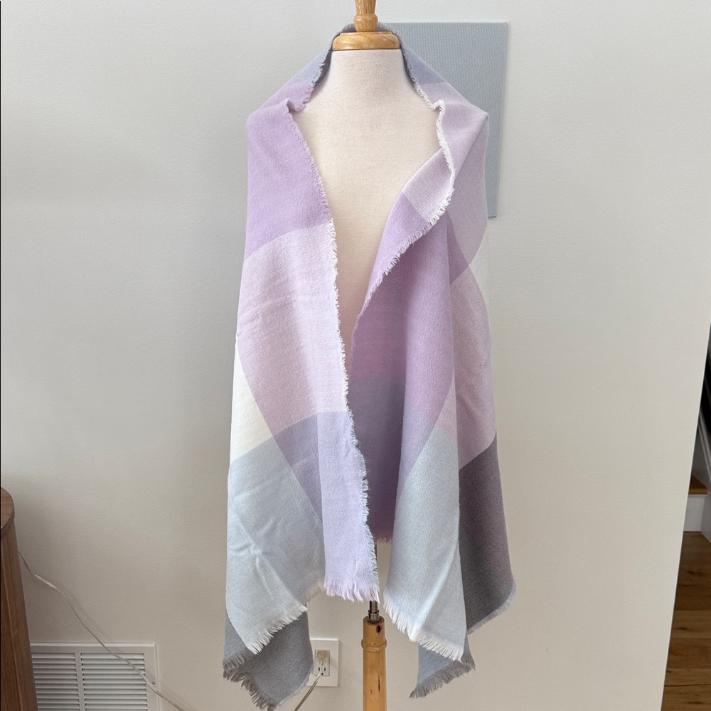 Pastel Color Block Shawl | Pashmina | Wrap | Cape Super Soft & Cozy